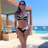 Pantalon de bikini rigide à trois points Maillot de bain trois pièces Bikini Split